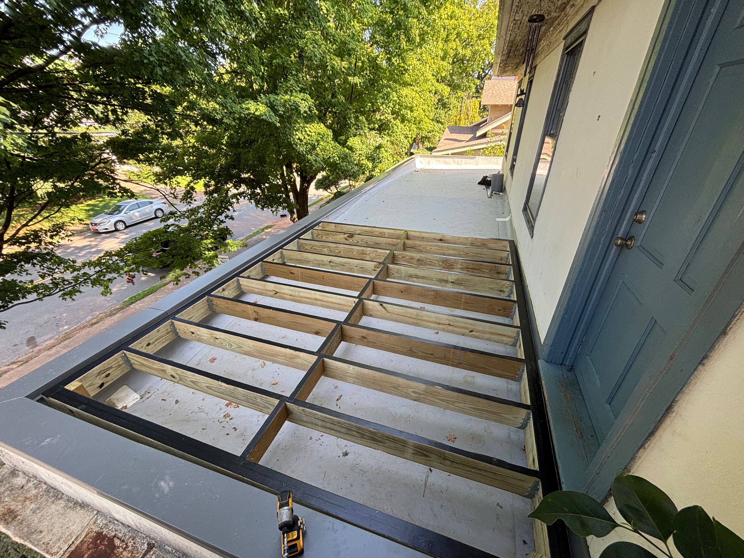 Joist tape preserves the lumber on wooden decks and extends the lifetime of the structure